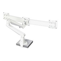 Elevate Dual Monitor Arm 58 - 2×6 kg, gas spring, dual bar, whit